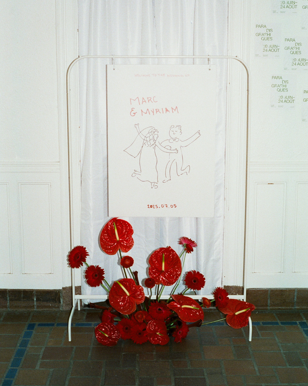 Fleurs pour panneau de bienvenue