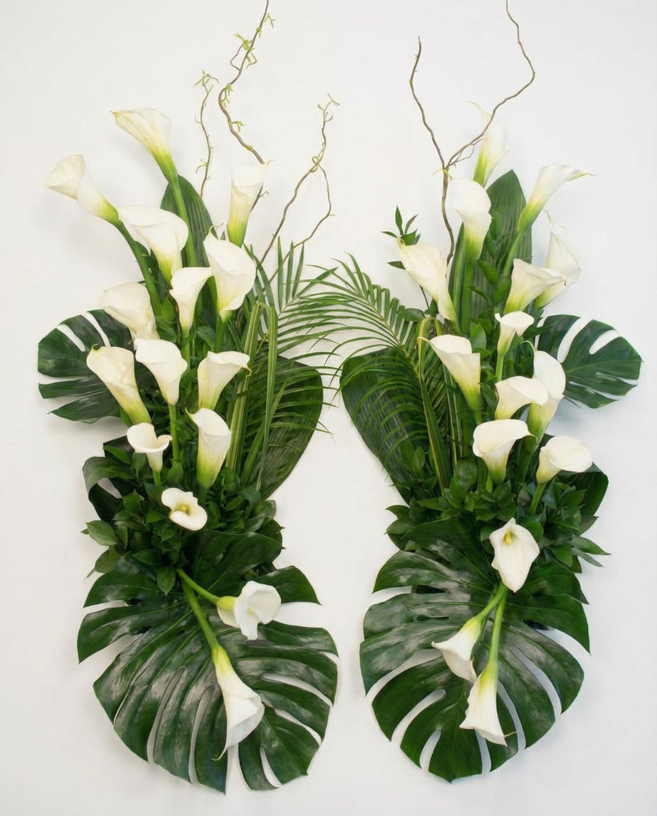 Arrangement d’urne Élégance Éternelle – arrangement floral élégant réalisé par un fleuriste professionnel, fleurs fraîches et de qualité, Fleurs2