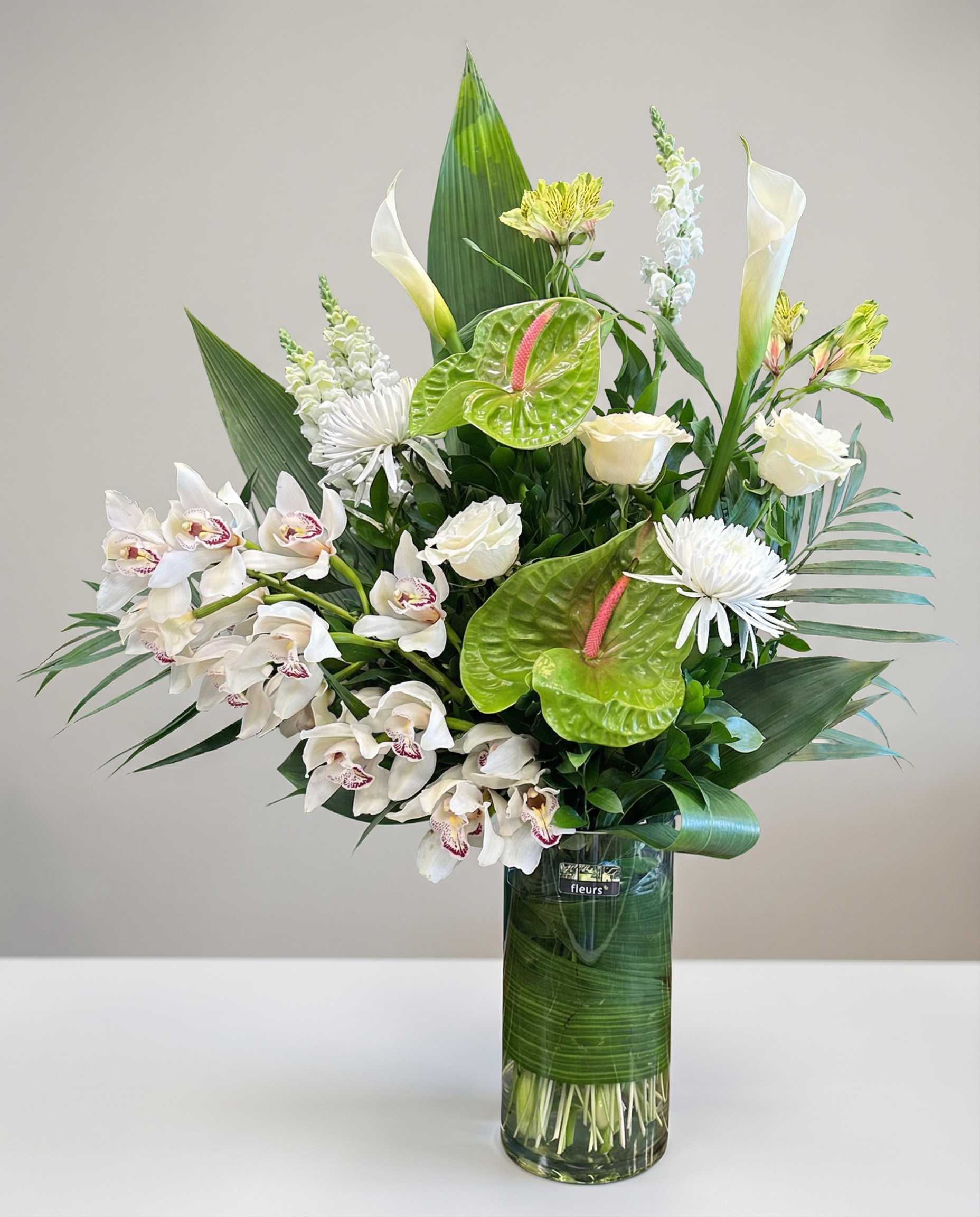 Arrangement de sympathie Forêt Tranquille – arrangement floral élégant réalisé par un fleuriste professionnel, fleurs fraîches et de qualité, Fleurs2