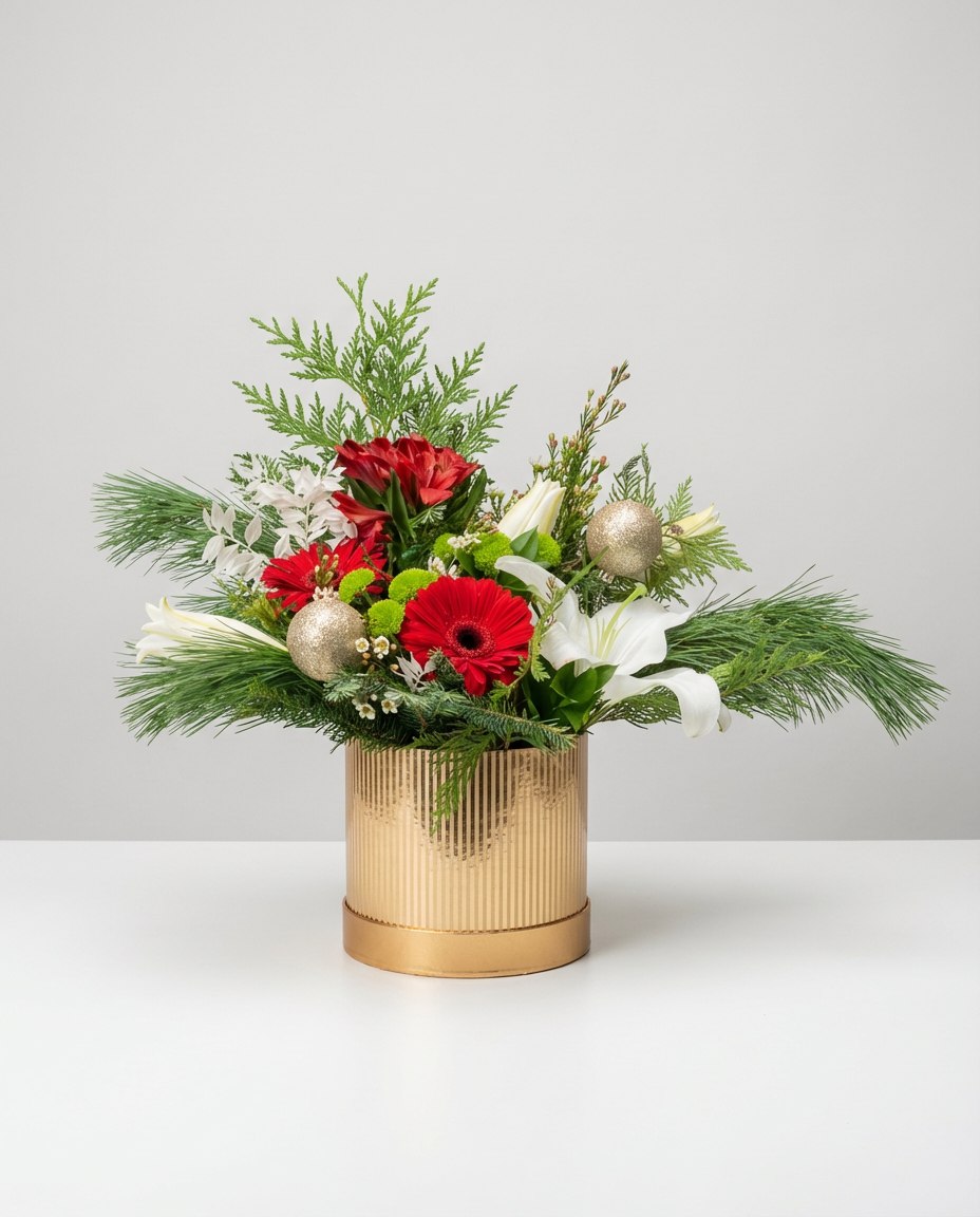 Centre de Table Brillance Nordique – arrangement floral élégant réalisé par un fleuriste professionnel, fleurs fraîches et de qualité, Fleurs2